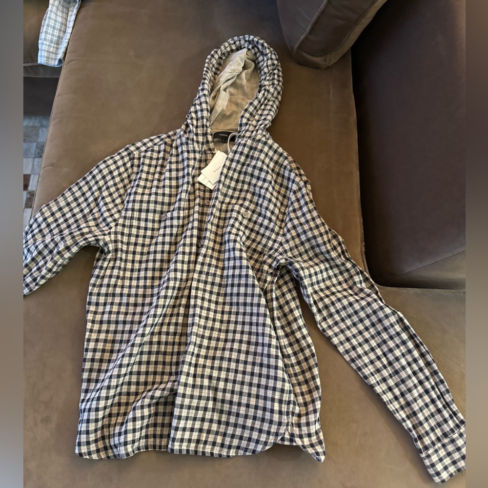 Vince button down hoodie. Casual. New with tags. Smoke free, pet free home.